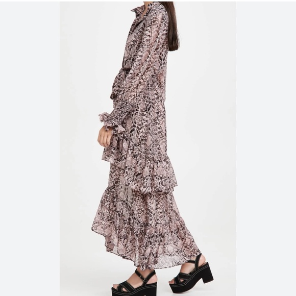 Misa Los Angeles Valentina Dress Pink Snakeskin - Picture 2 of 4